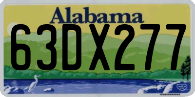 AL license plate 63DX277
