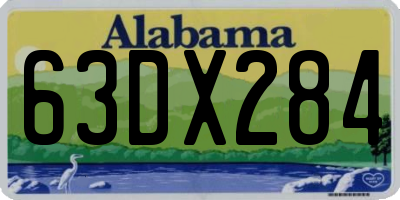 AL license plate 63DX284
