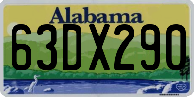 AL license plate 63DX290