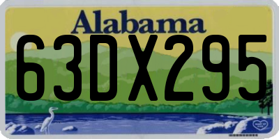AL license plate 63DX295