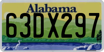 AL license plate 63DX297