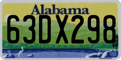 AL license plate 63DX298