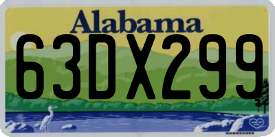AL license plate 63DX299