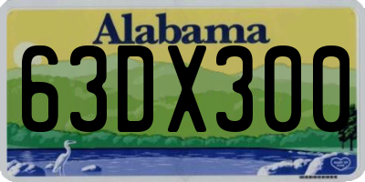 AL license plate 63DX300
