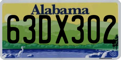 AL license plate 63DX302