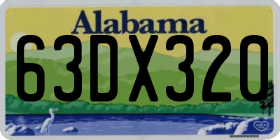 AL license plate 63DX320