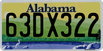 AL license plate 63DX322