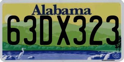 AL license plate 63DX323