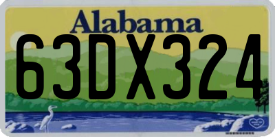 AL license plate 63DX324