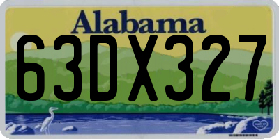 AL license plate 63DX327