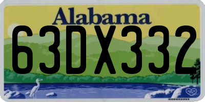 AL license plate 63DX332