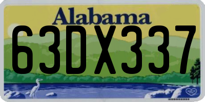AL license plate 63DX337