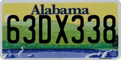 AL license plate 63DX338