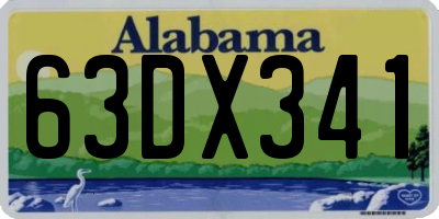 AL license plate 63DX341