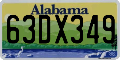 AL license plate 63DX349