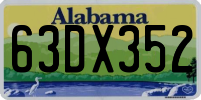 AL license plate 63DX352