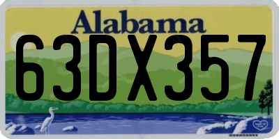 AL license plate 63DX357