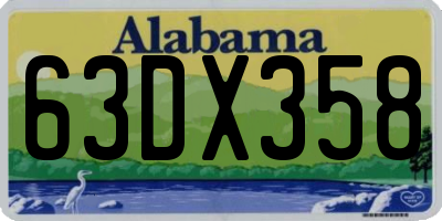 AL license plate 63DX358