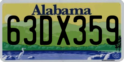 AL license plate 63DX359