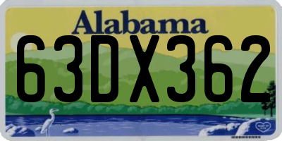 AL license plate 63DX362