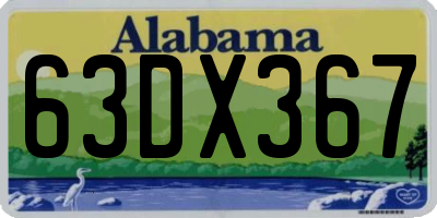 AL license plate 63DX367