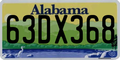 AL license plate 63DX368