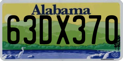 AL license plate 63DX370