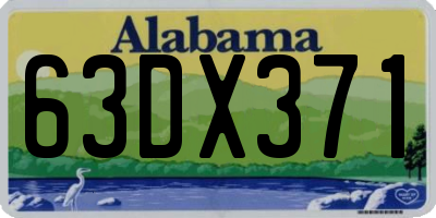 AL license plate 63DX371