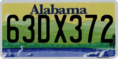 AL license plate 63DX372