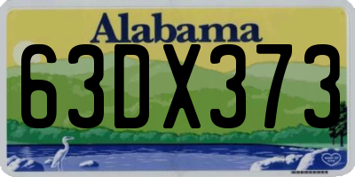 AL license plate 63DX373