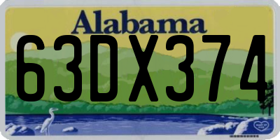 AL license plate 63DX374