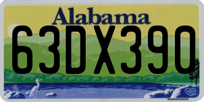 AL license plate 63DX390