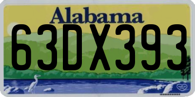 AL license plate 63DX393