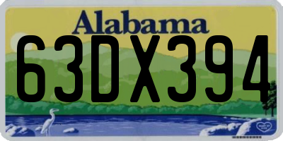 AL license plate 63DX394