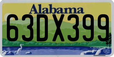 AL license plate 63DX399