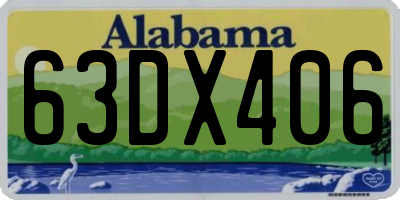 AL license plate 63DX406