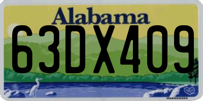 AL license plate 63DX409