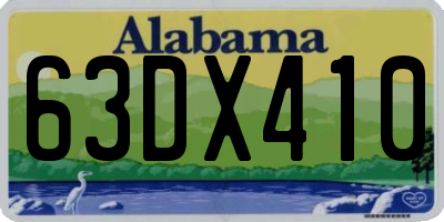 AL license plate 63DX410