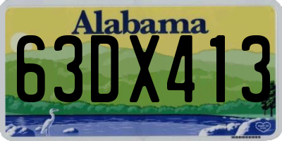 AL license plate 63DX413