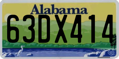 AL license plate 63DX414