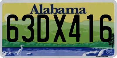 AL license plate 63DX416