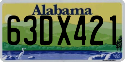 AL license plate 63DX421