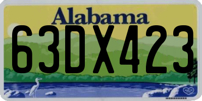 AL license plate 63DX423