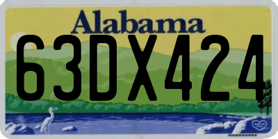 AL license plate 63DX424