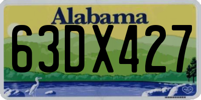 AL license plate 63DX427