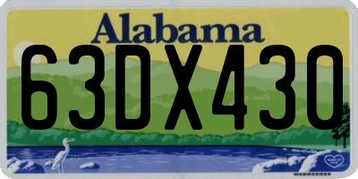 AL license plate 63DX430