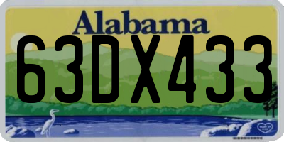 AL license plate 63DX433