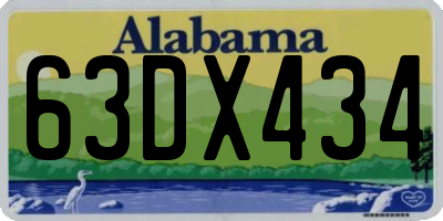 AL license plate 63DX434