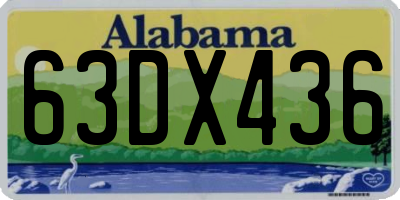 AL license plate 63DX436
