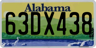 AL license plate 63DX438